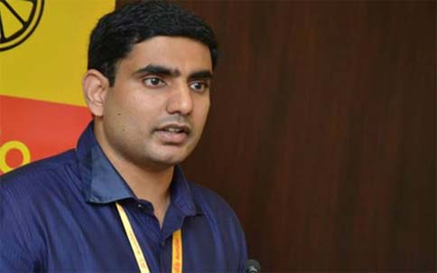 tdp leader nara lokesh escapes from accident in west godavari
