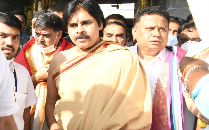 Janasena chief Pawan Kalyan visited Thirumala