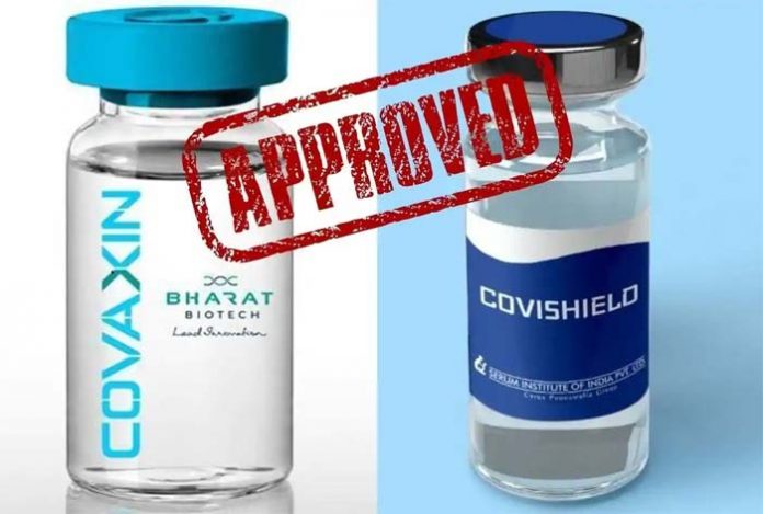 covaxin and covishield corona virus vaccines approved by India