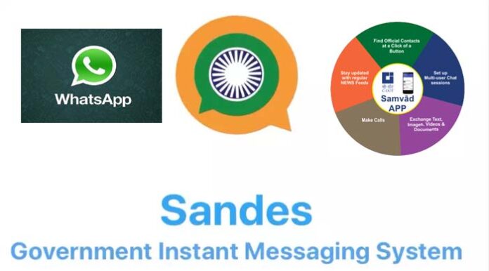 sandes and samvad messsaging apps developed as whatsapp alternatives in india